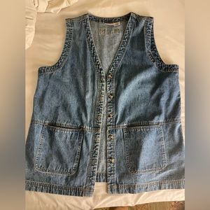 Blue true denim vest! Size large!